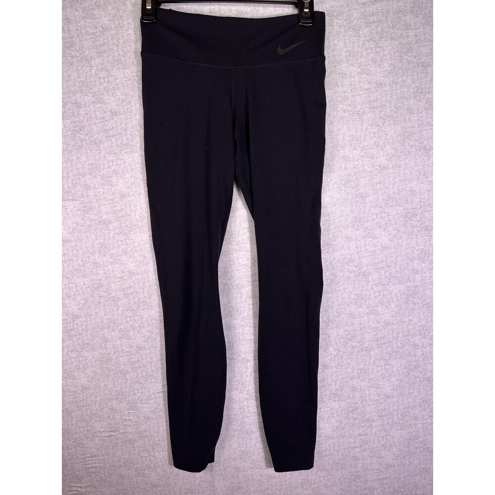 Nike Dri-Fit Womens Leggings Size S Black Elastic Waist Stretch Skinny Leg Gym